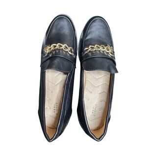 NWOT Studio 1886 Chain Loafer With Charms, Black, almond toe, Women's Size 11